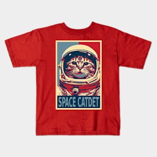 Space Catdet Funny Astronaut Cat HOPE Kids T-Shirt